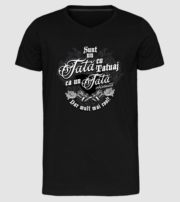 Sunt o mamă cu tatuaj, ca o mamă obișnuită, dar mult mai cool! model negru pe tricou