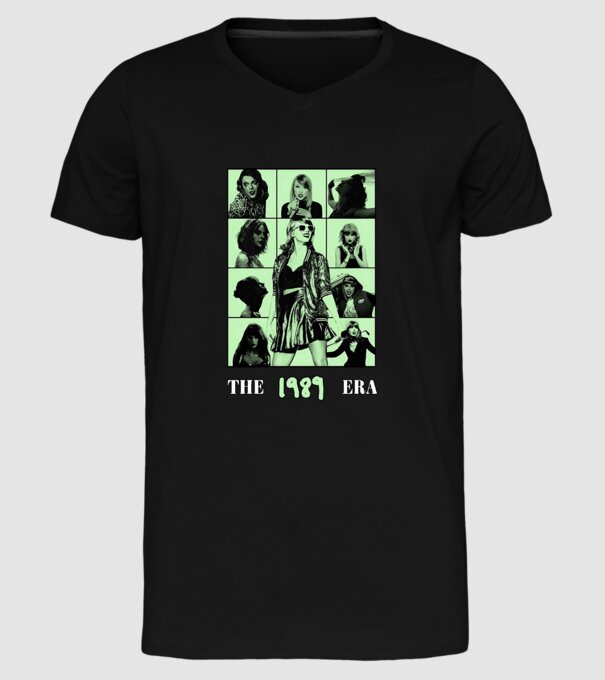 Taylor Swift ERAS green model negru pe tricou