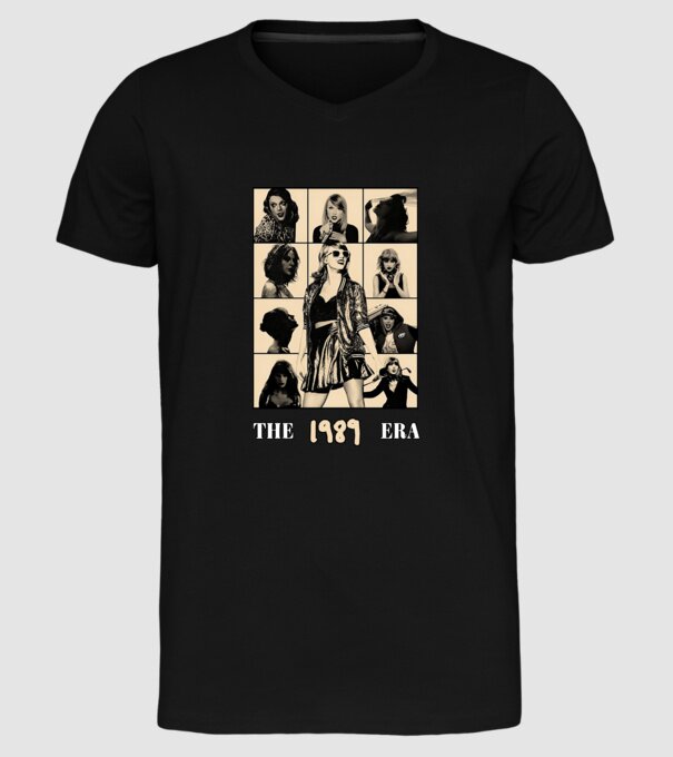 Taylor Swift ERAS peach model negru pe tricou