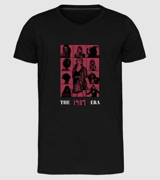 Taylor Swift ERAS red model negru pe tricou