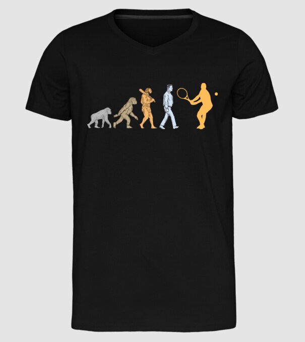 Tennis evolution model negru pe tricou