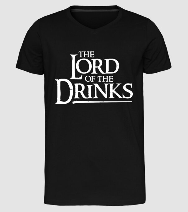 The Lord Of The Drinks model negru pe tricou