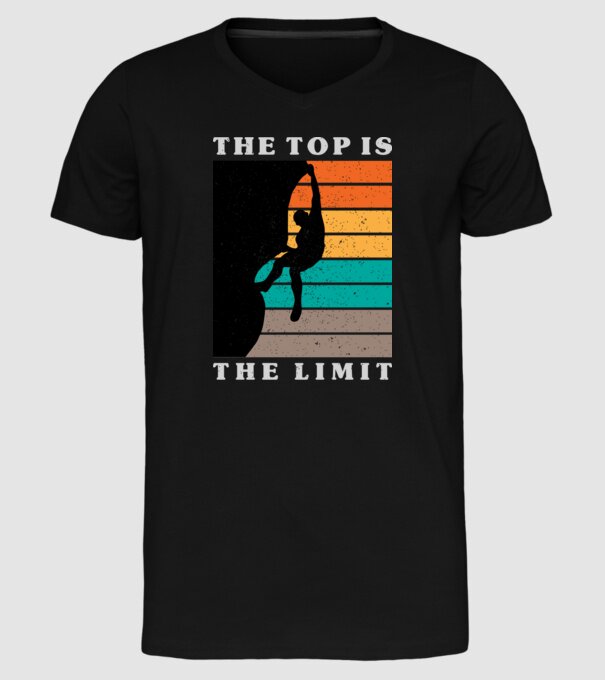The Top is the limit model negru pe tricou