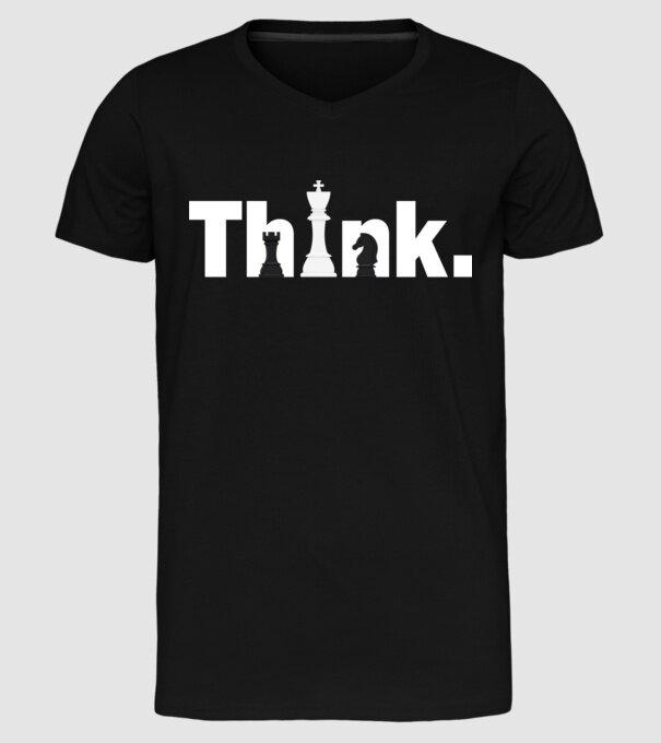 Think model negru pe tricou