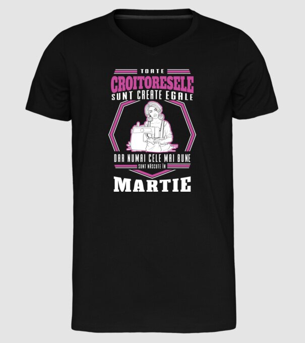 Toate croitoresele martie model negru pe tricou