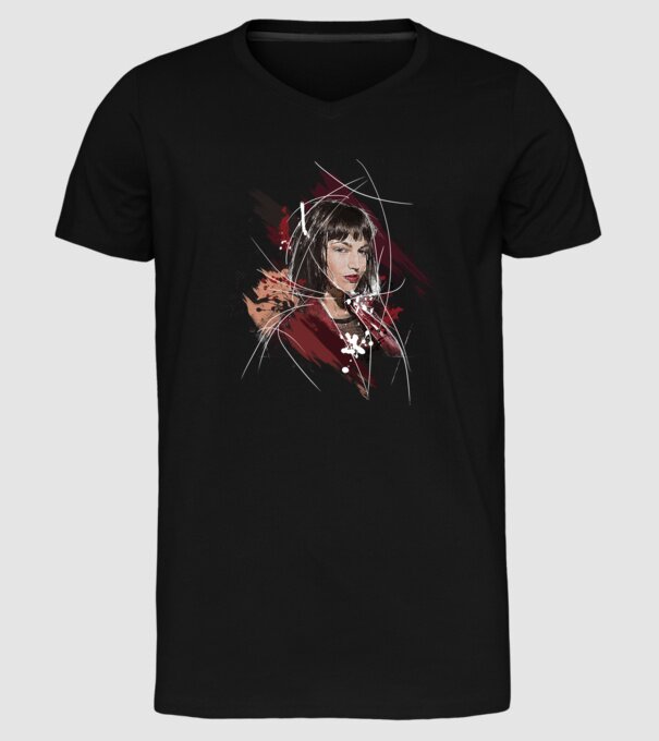 tokyo poster model negru pe tricou