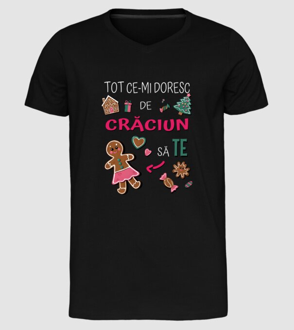 Tot ce-mi doresc de Crăciun să TE Femei Negru model negru pe tricou