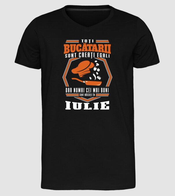 Toți bucătarii sunt creați egali iulie model negru pe tricou