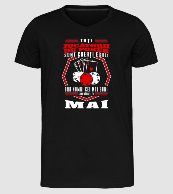 Toți jucătorii de poker sunt creați egali mai model negru pe tricou