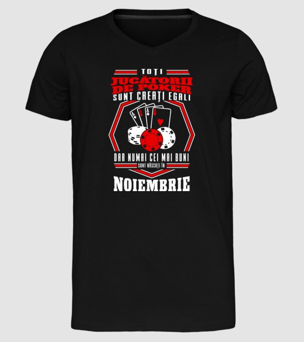 Toți jucătorii de poker sunt creați egali noiembrie model negru pe tricou