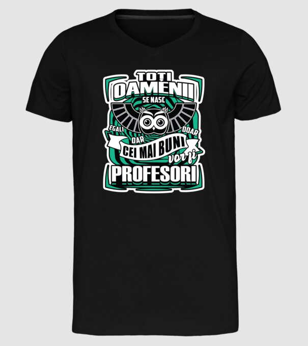 Toți oamenii profesori model negru pe tricou