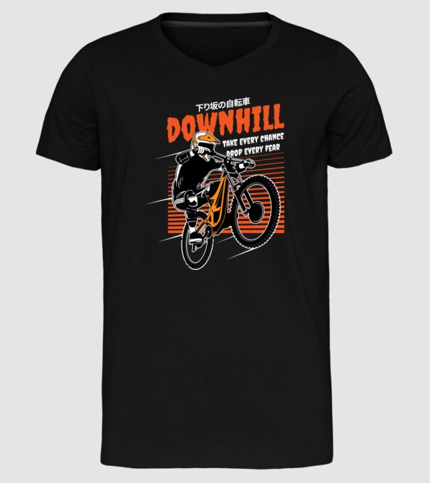 TR Downhill model negru pe tricou