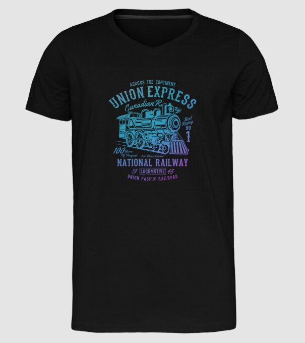 Trenuri model negru pe tricou