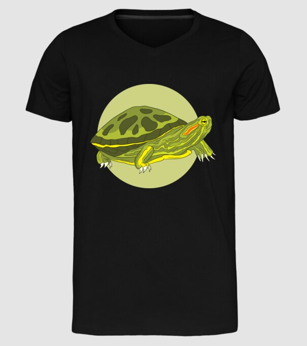 Turtle model negru pe tricou