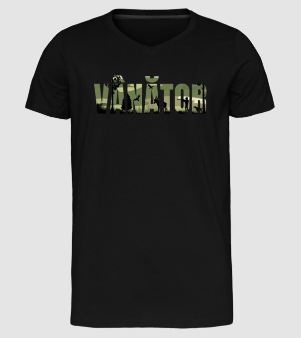 VÂNĂTOR model negru pe tricou