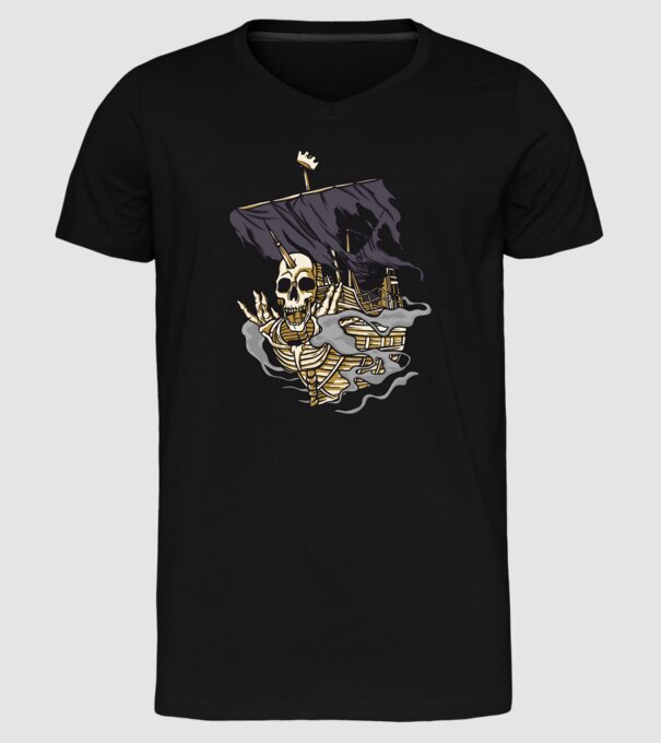 Vapoare model negru pe tricou