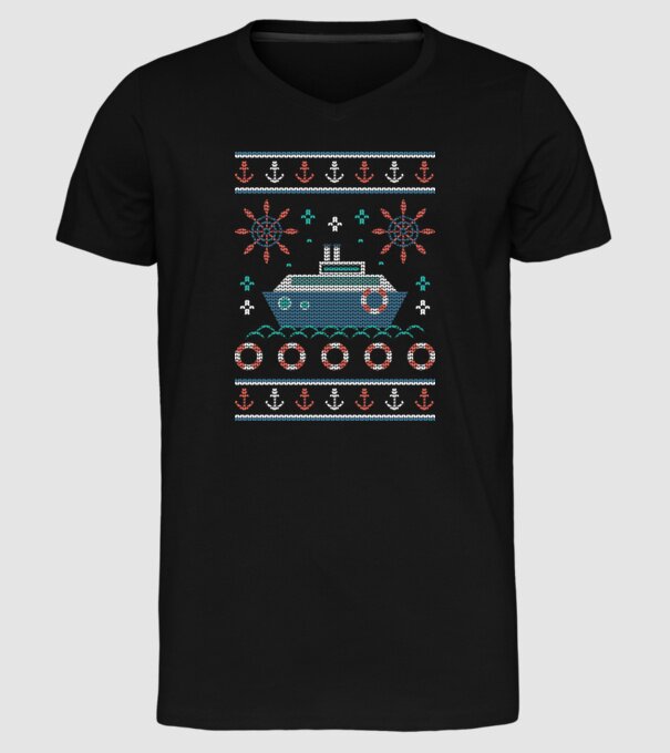 Vapoare model negru pe tricou