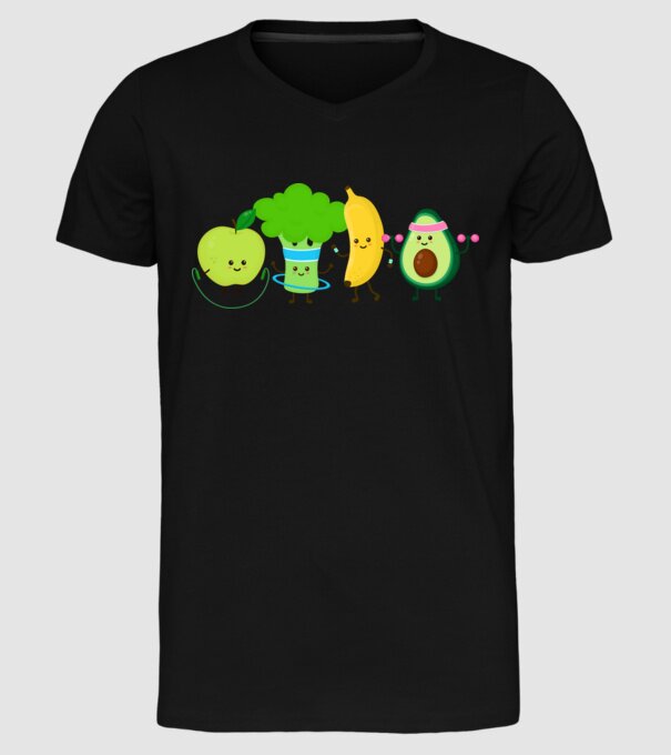 Vegan model negru pe tricou