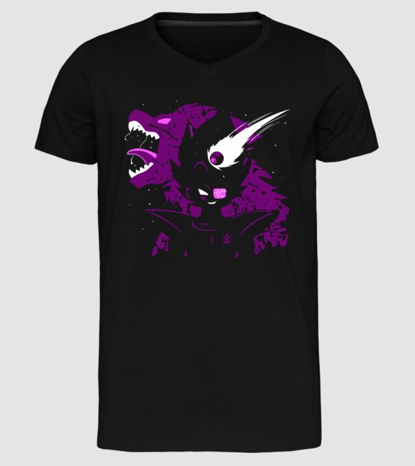 vegeta monkey dragonball model negru pe tricou
