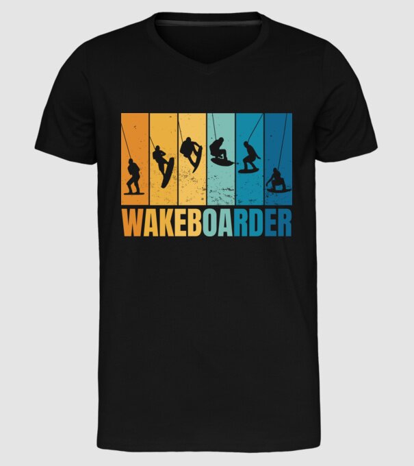 Wakeboard model negru pe tricou