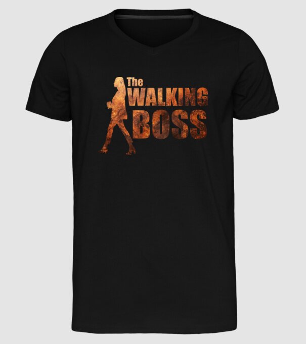 Walking bos model negru pe tricou