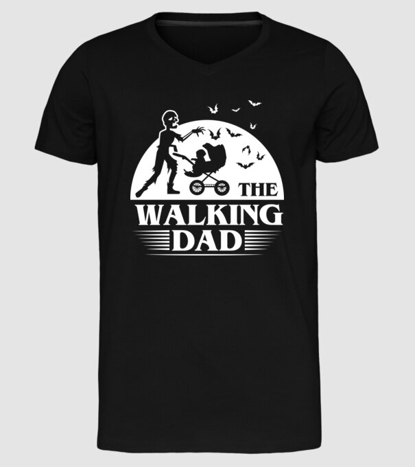 Walking dad model negru pe tricou