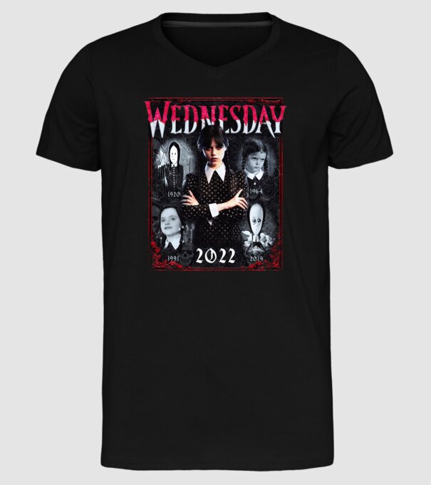 WEDNESDAY multi all time model negru pe tricou