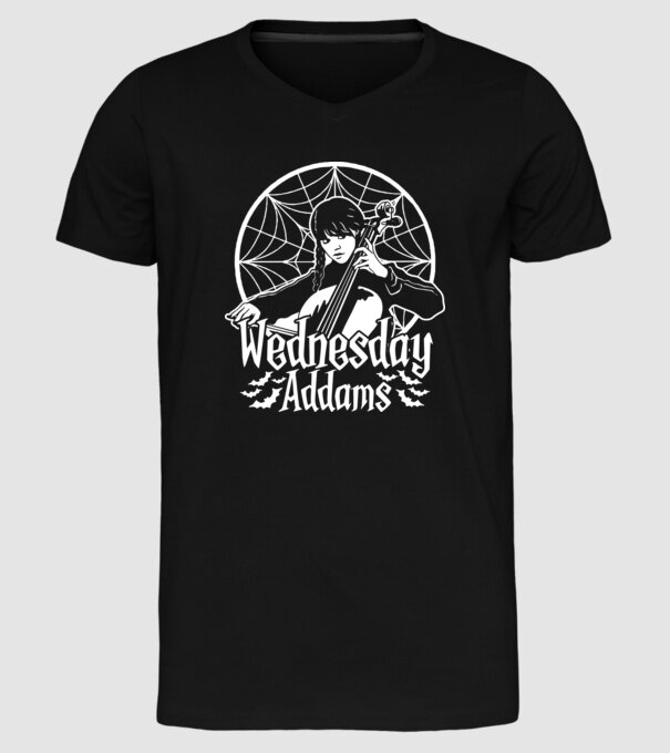 Wednesday Window model negru pe tricou