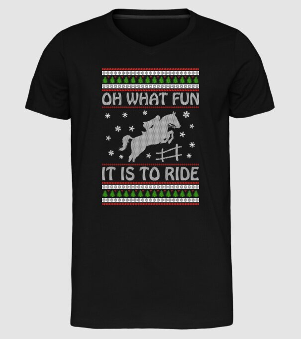 What Fun is to ride - Horse model negru pe tricou