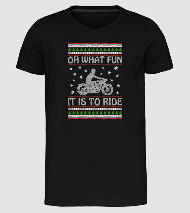 What Fun is to ride - Moto model negru pe tricou