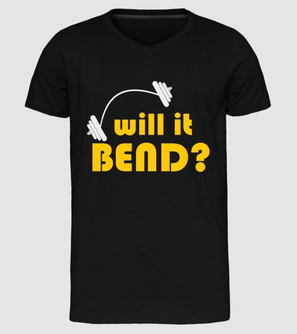 Will it bend model negru pe tricou