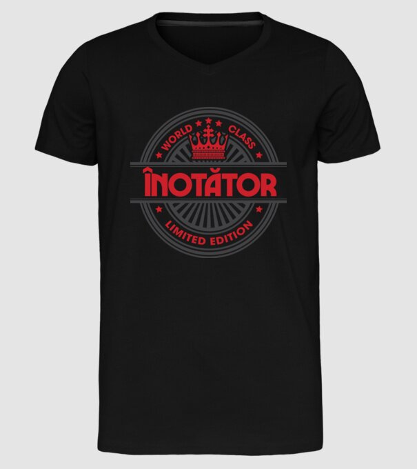 înotător model negru pe tricou