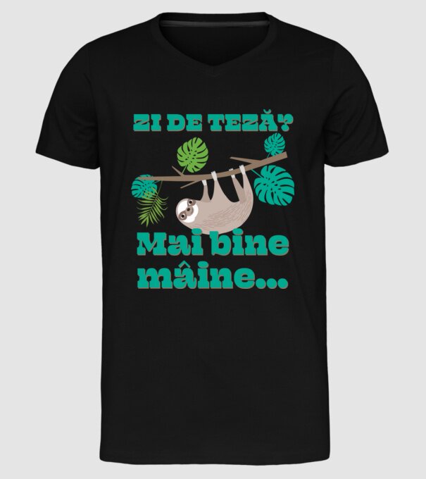 zi de teză? Mai bine mâine... model negru pe tricou