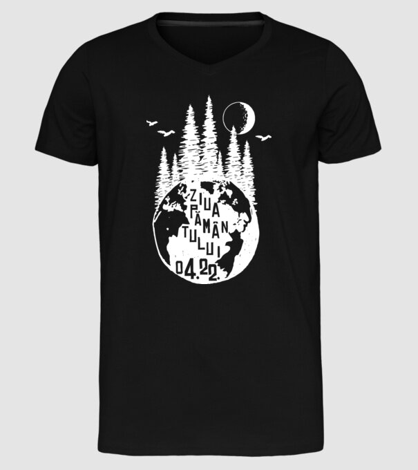 Ziua Pământului 22.04. model negru pe tricou