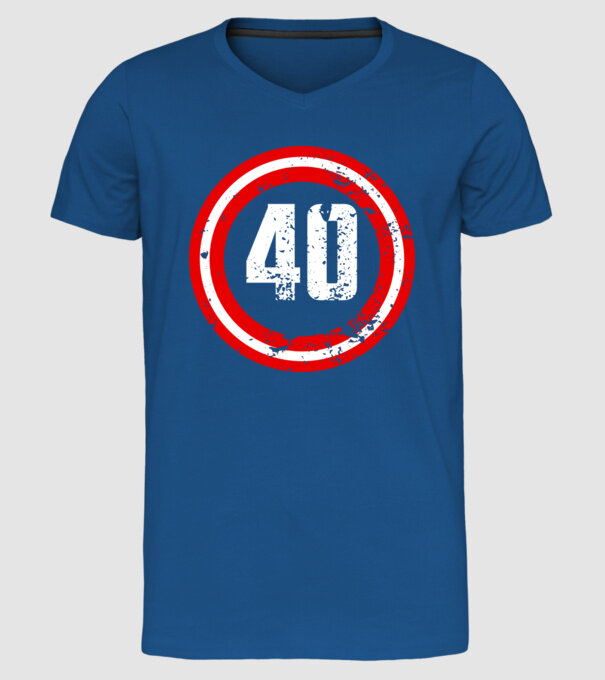Birthday captain 40 Years old model albastru regal pe tricou