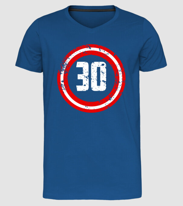 Birthday captain 30 Years old model albastru regal pe tricou