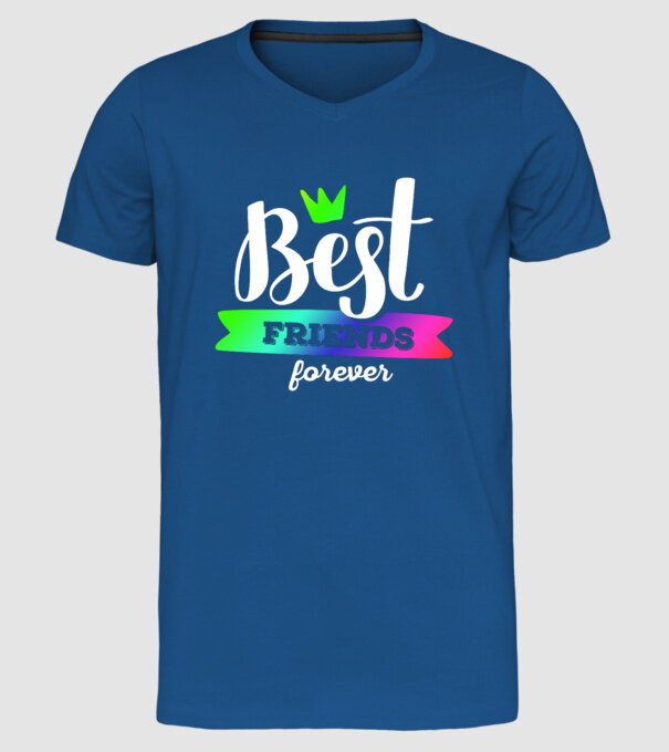 Best friends forever model albastru regal pe tricou
