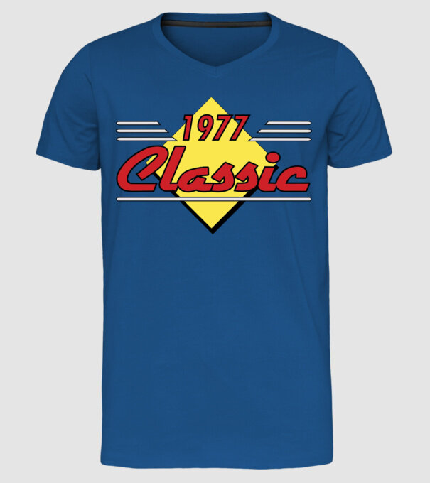 Classic - 1977 model albastru regal pe tricou
