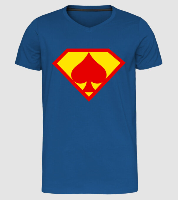Supersportiv JUCĂTOR DE POKER model albastru regal pe tricou