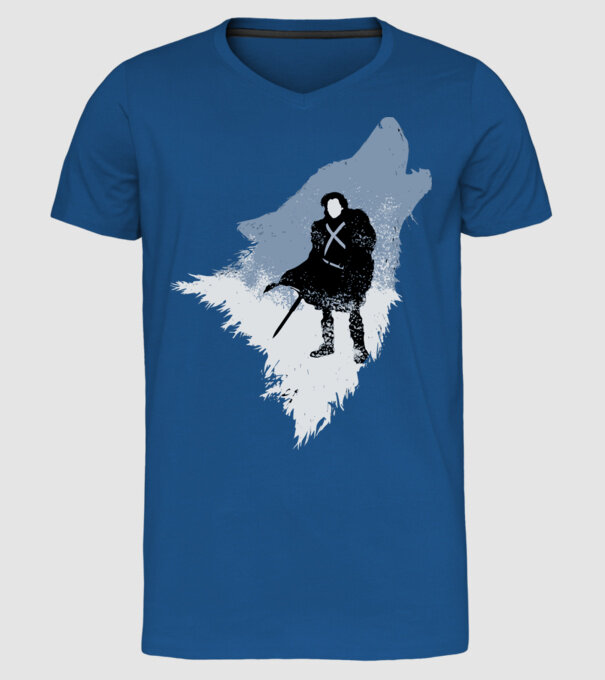 The Wolf model albastru regal pe tricou