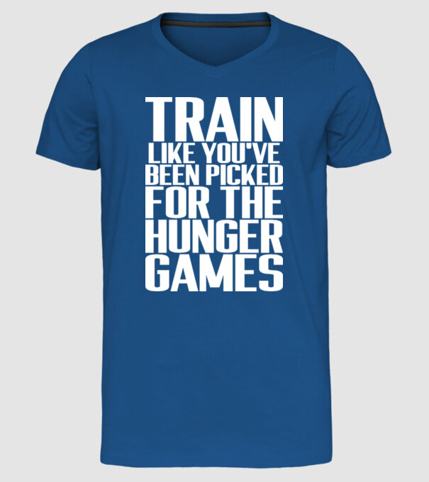 Train like youve been picked for the hunger games model albastru regal pe tricou