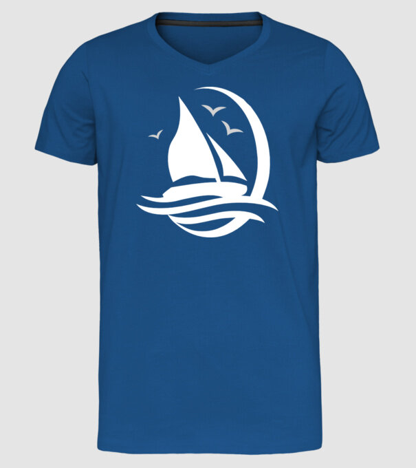 navă model albastru regal pe tricou