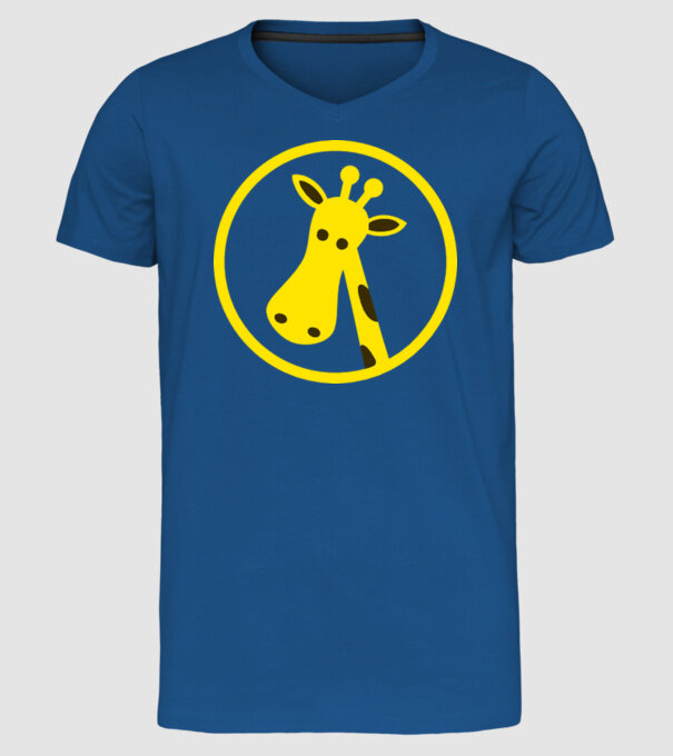 Girafă model albastru regal pe tricou