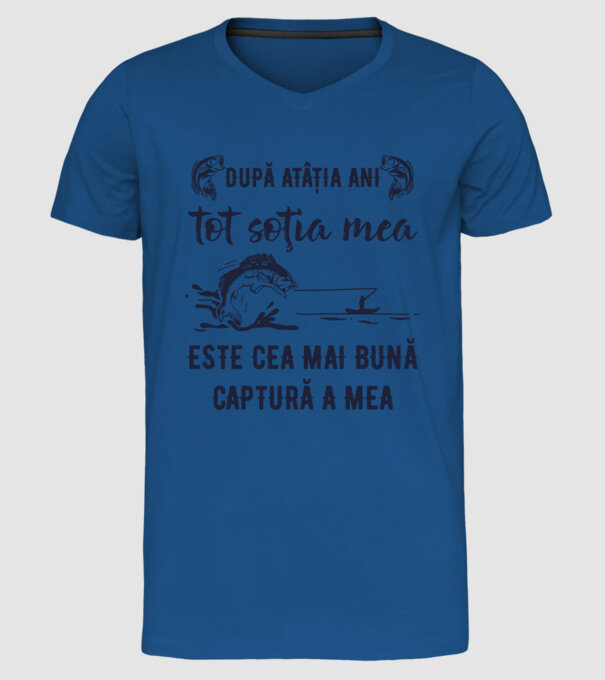 după atâția ani, tot soția mea este cea mai bună captură a mea model albastru regal pe tricou