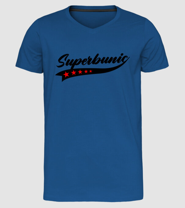 superbunic model albastru regal pe tricou