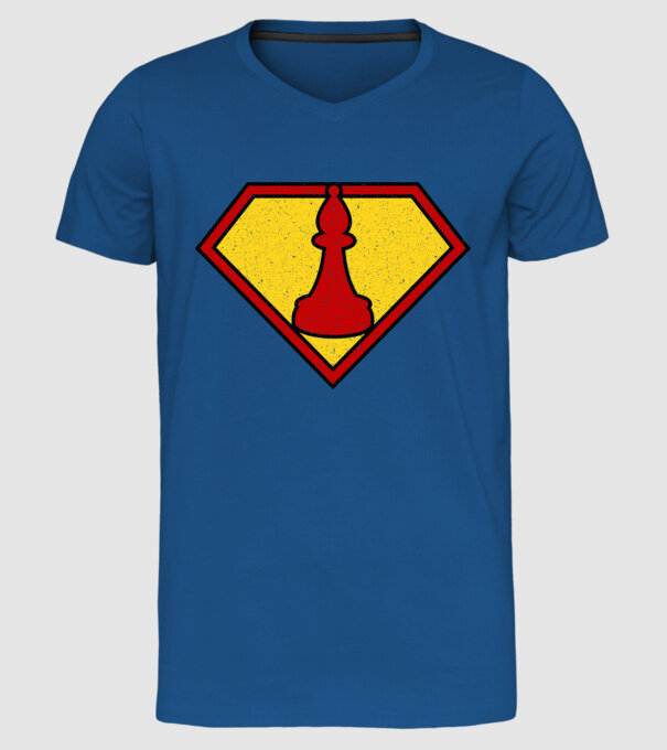 SuperChess alergător de șah model albastru regal pe tricou