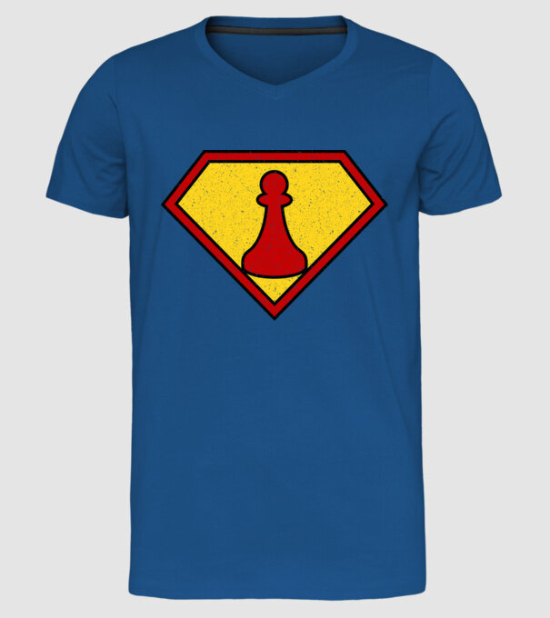 SuperChess pion de șah model albastru regal pe tricou