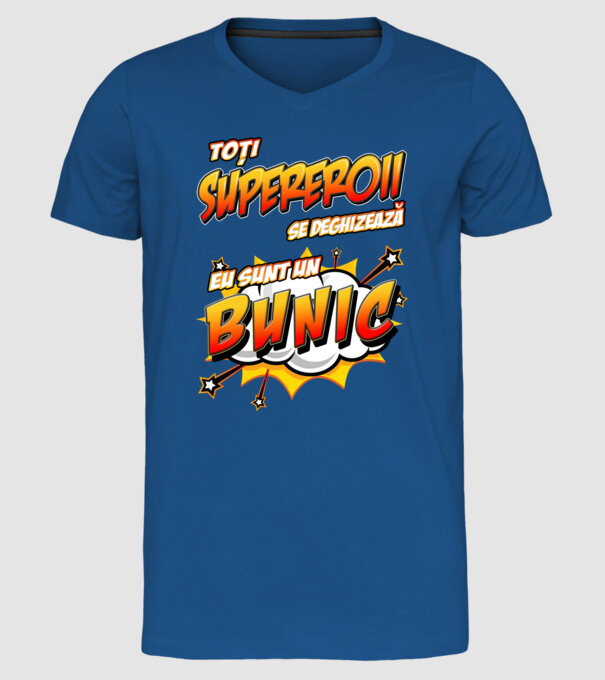 Toți supereroii se deghizează, eu sunt un bunic model albastru regal pe tricou