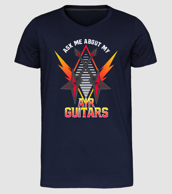 Ask me about model albastru închis pe tricou
