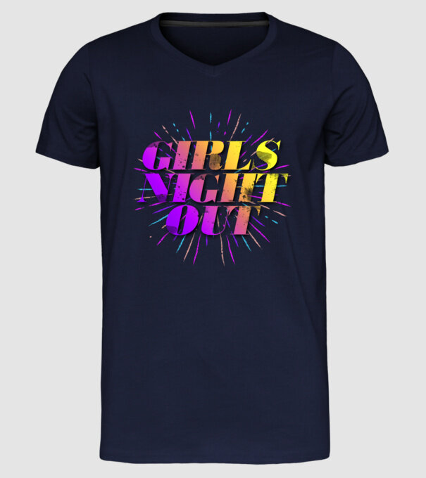 Girls Night Out model albastru închis pe tricou